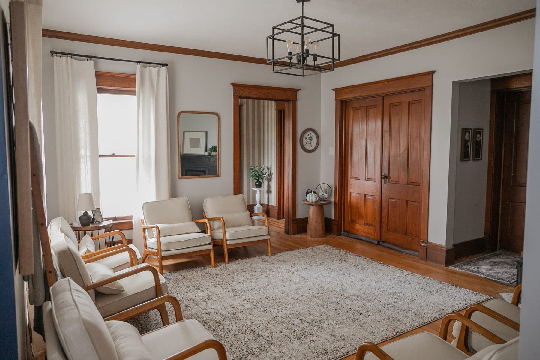 The Cottage at 933 — restored Victorian foyer